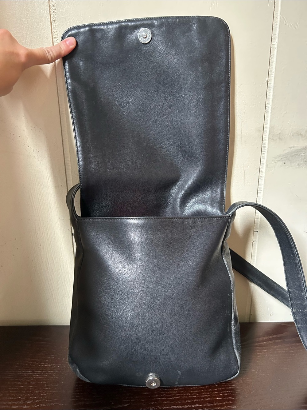 COACH Black Lexington Flap Legacy Leather Messenger Crossbody Shoulder Bag 4183 - Picture 13 of 16